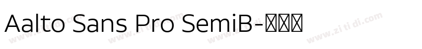 Aalto Sans Pro SemiB字体转换